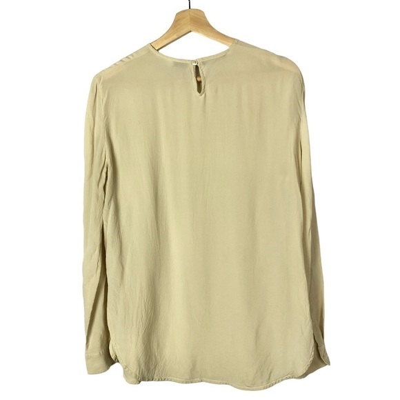 Giorgio Armani Beige Silk Long Sleeve Blouse 8 - Picture 2 of 5